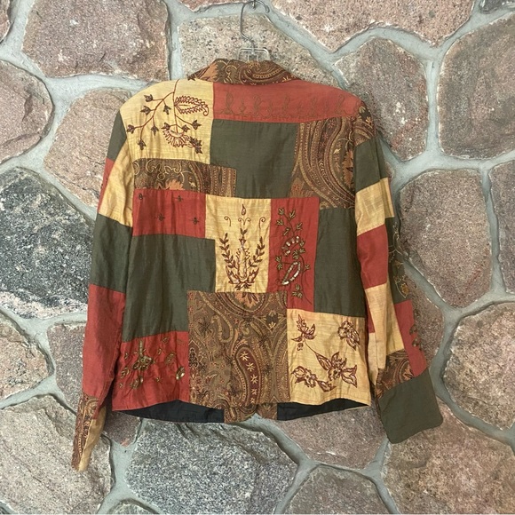 Vintage Boho 90s patchwork blazer - Picture 3 of 6